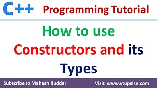 C Constructors Type of Constructors Programming example Area of Rectangle by Mahesh Huddar