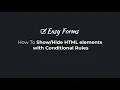 Show and Hide HTML Elements with Conditional Rules