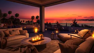 Seaside Night Jazz Ambience In Super Luxurious Hotel 4K Enjoy Elegant Instrumental Jazz By The Sea 
