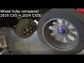 2016 CX5 2024 CX50 wheel hubs compared