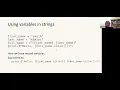 CIS 160 Learn to code in Python - Using variables in strings f-string