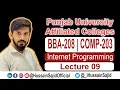 BBA-208 COMP-203 Lecture 9 Control Structures in Visual Basic visual programming
