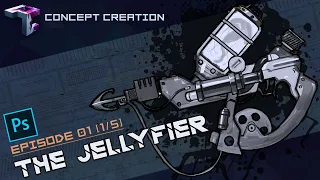 CONCEPT CREATION THE JELLYFIER Weapon Design Part Thumbnails Sketches