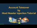 Practice Account Takeover by Host Header Injection Tutorial POC bug bounty