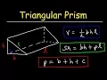 Triangular Prism - Volume Surface Area Base and Lateral Area Formula Basic Geometry