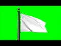 White Flag - Waving in the Wind Green Screen Animation