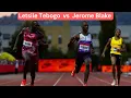 Download Lagu Letsile Tebogo and Jerome Blake battle in close 100m sprint at Grand Prix Brescia 2025