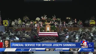 Funeral of Provo Master Police Officer Joseph Shinners draws hundreds to Orem 10 p m