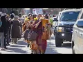 Lagu Buddhist monks persist in peace walk despite injuries as thousands follow them on social media