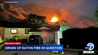 Eaton Fire may have been caused by downed power line, witness tells ABC7