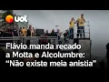 Download Lagu Flávio Bolsonaro manda recado a Motta e Alcolumbre, pede anistia e ataca Moraes em ato no Rio; vídeo