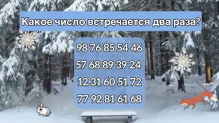 Какое число встречается два раза?#27