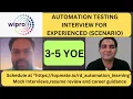 Wipro Automation Testing Interview Experience Real Time Interview Questions and Answers