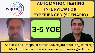 Wipro Automation Testing Interview Experience Real Time Interview Questions and Answers