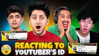 Reacting To Free Fire Youtubers Game Id !