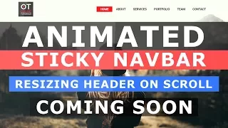 Animated Sticky Header On Scroll with CSS3 and Javascript - Tutorial will be Uploaded Soon