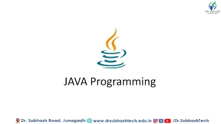 JAVA Programmig Lecture 9 Building Blocks of the Language By S T Anandwani
