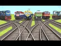 Lagu 6 TRAINS CROSSING ON BUMPY FORKED RAILROAD CROSSING | Train Simulator 2022 #railroad
