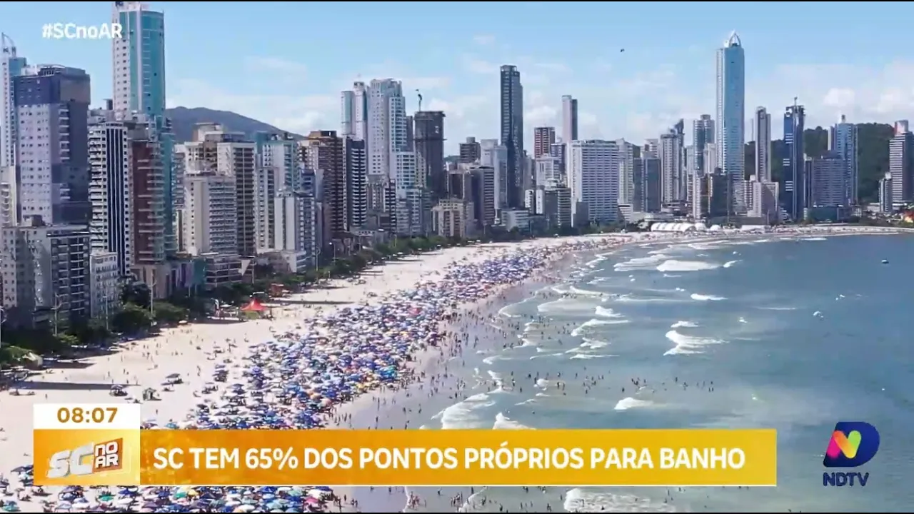 Relatório de balneabilidade aponta que Santa Catarina tem 65% dos pontos próprios para banho