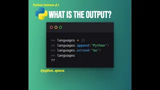 Python Quizzes Append vs Extend in Python List