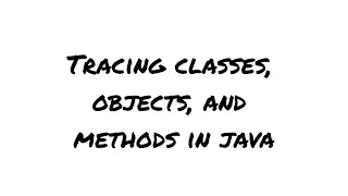 Object Tracing in Java