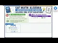 SAT Math Equations in One Variable Solving One-Step Equations