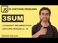 3Sum SOLVED Two Pointer Duplicate Logic Explained Hindi JavaScript LeetCode 15