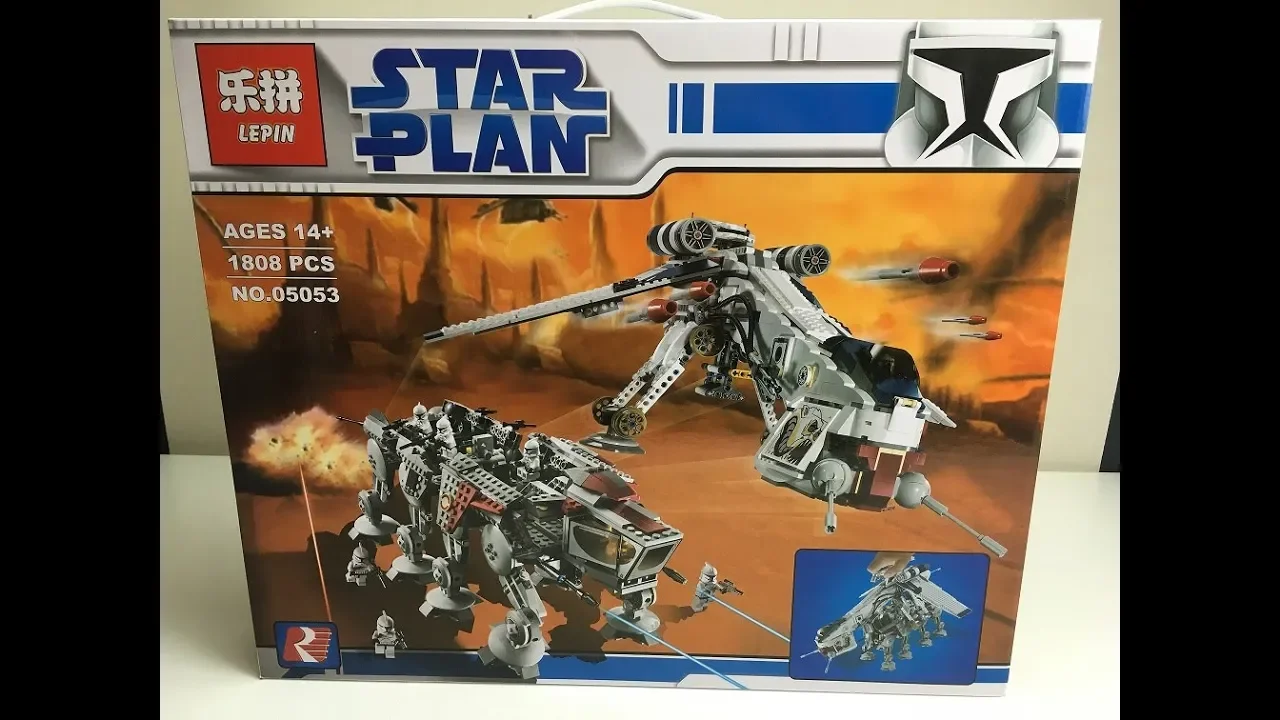 10195 Lego Star Wars AT-OT with Republic Dropship Review Part 1
