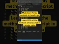 Most important JavaScript Array methods with output in a single