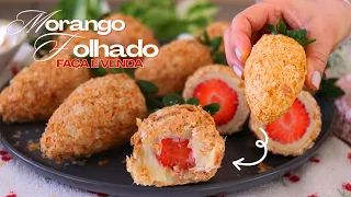 MORANGO FOLHADO - CROCÂNCIA E CREMOSIDADE EM CADA MORDIDA! Dika da Naka