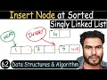 62 - Insert Node at Sorted Singly Linked List Data Structures