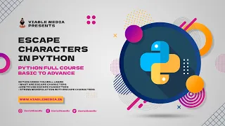 Escape Characters in Python Python Beginner to Advance Full Course