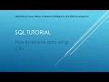 SQL Tutorial - How to remove data using CTEs