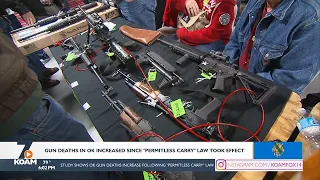 A new study shows an increase in gun deaths in Oklahoma since the permitless carry law was passed