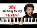 Piano Accompaniment Tutorial for Easy Like Sunday Morning in Original Key