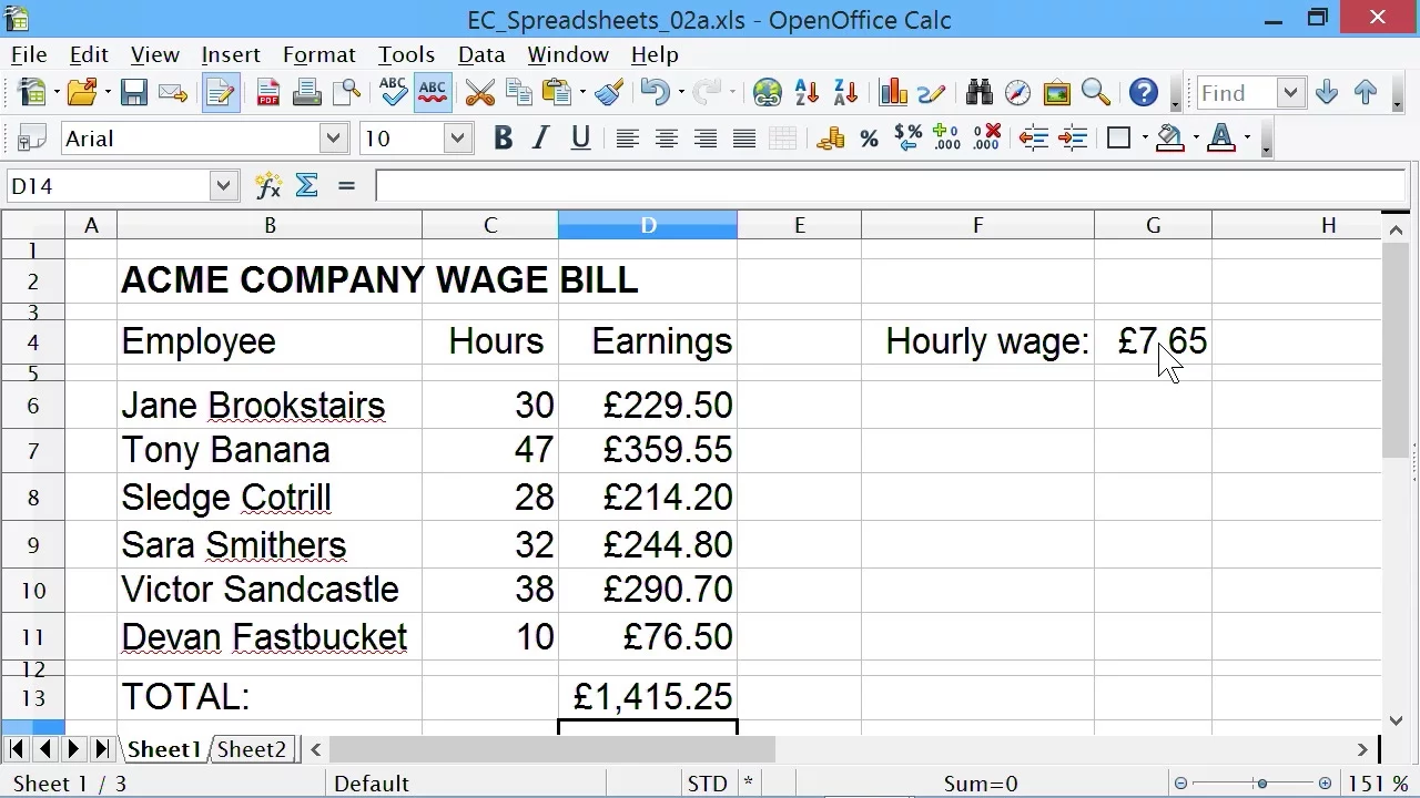 Spreadsheets #2: Absolute & Relative Cell Addresses