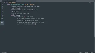 Leetcode 83 Remove Duplicates from Sorted List in Python Python Leetcode Python Coding Tutorial