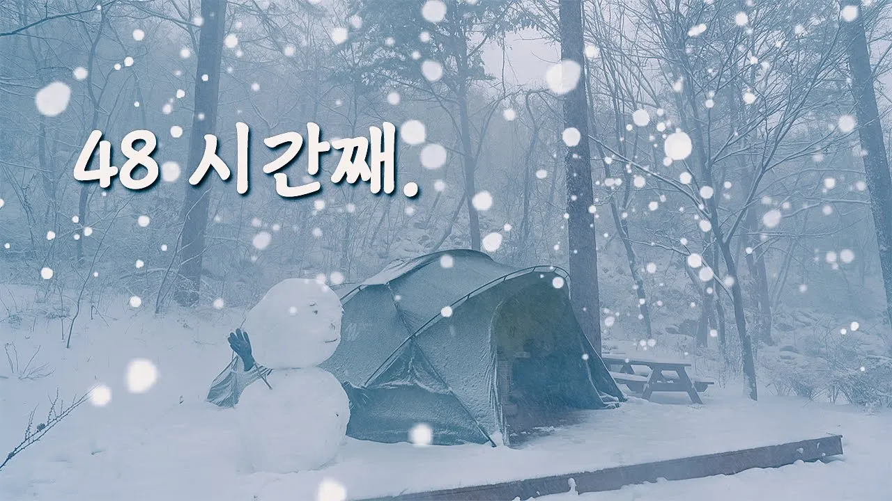 폭설로 예약자 절반이상이 취소했습니다 | 이번겨울 봐야할 눈 다봤습니다 ☃️ | 화천숲속야영장 폭설캠핑 サムネイル