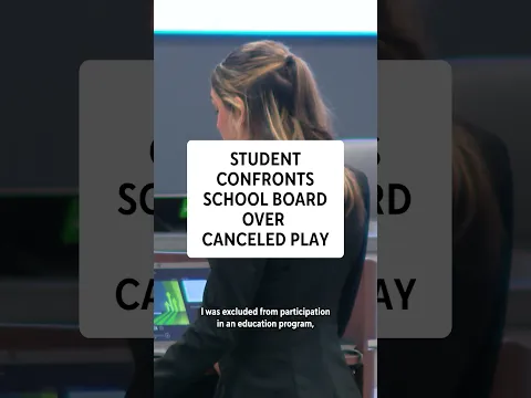 Student confronts Grand Prairie school board over canceled play