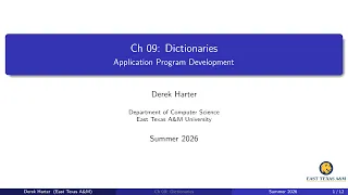 Ch 09 sec 1 Dictionaries