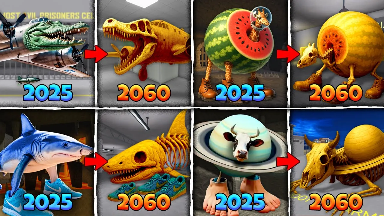 Outline Video All BRAINROT EXTINCTION (2025-2060) - ITALIAN BRAINROT ANIMALS in BARRY'S PRISON RUN! New Obby!