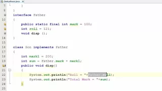 127 Example of One class implements one interface in Java Programming Hindi