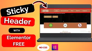 How to Create a Sticky Header with Elementor Free NO CSS