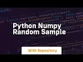 python numpy random sample