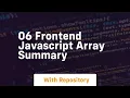 06 frontend javascript array summary