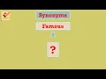 Famous Synonyms 1 Synonyms of Famous Similar words of Famous Vocabulary English Words