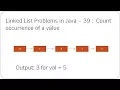 Linked List Problems in Java - 39 Count occurrence of a value