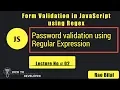 JavaScript Tutorials in Hindi Part 02 Password validation using Regular Expression
