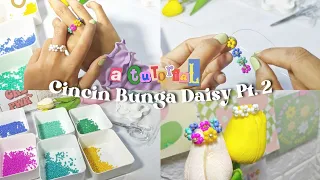 Download TUTORIAL CINCIN BUNGA DAISY DARI MANIK-MANIK | Diy Cincin Handmade | Cincin Bunga Manik-Manik 💫🌷 MP3