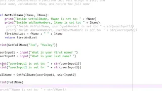 return values and variable scope in python